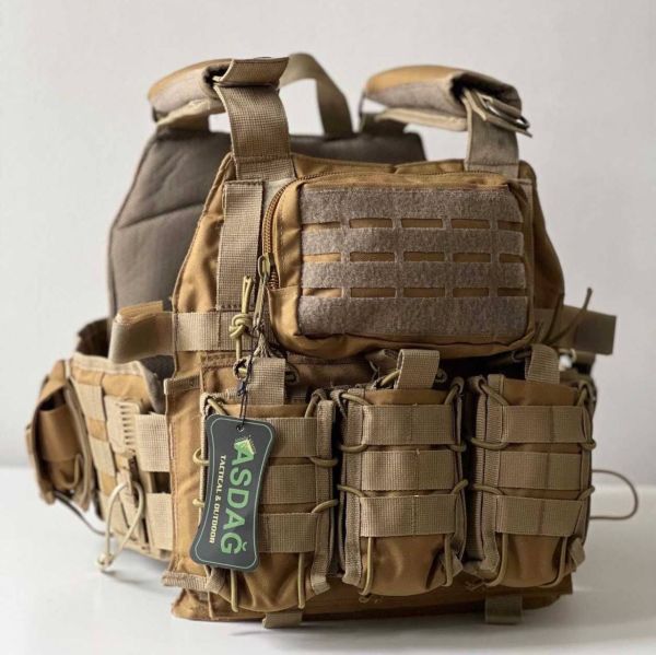 Плитоноска Asdag Cordura 1000D із системою швидкого скидання, тактичний швидкознімний жилет розгрузка