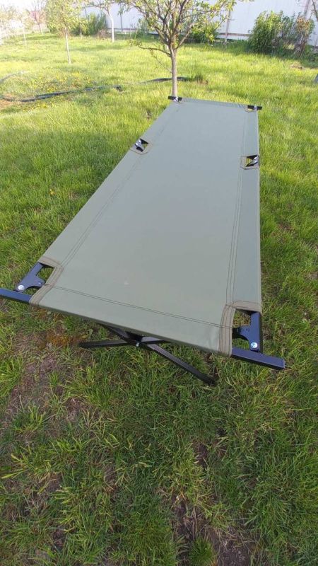 Розкладачка армійська похідна "НАТО", посилена розкладачка до 200 кг.